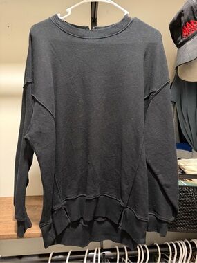 aerie distressed oversized sweatshirt